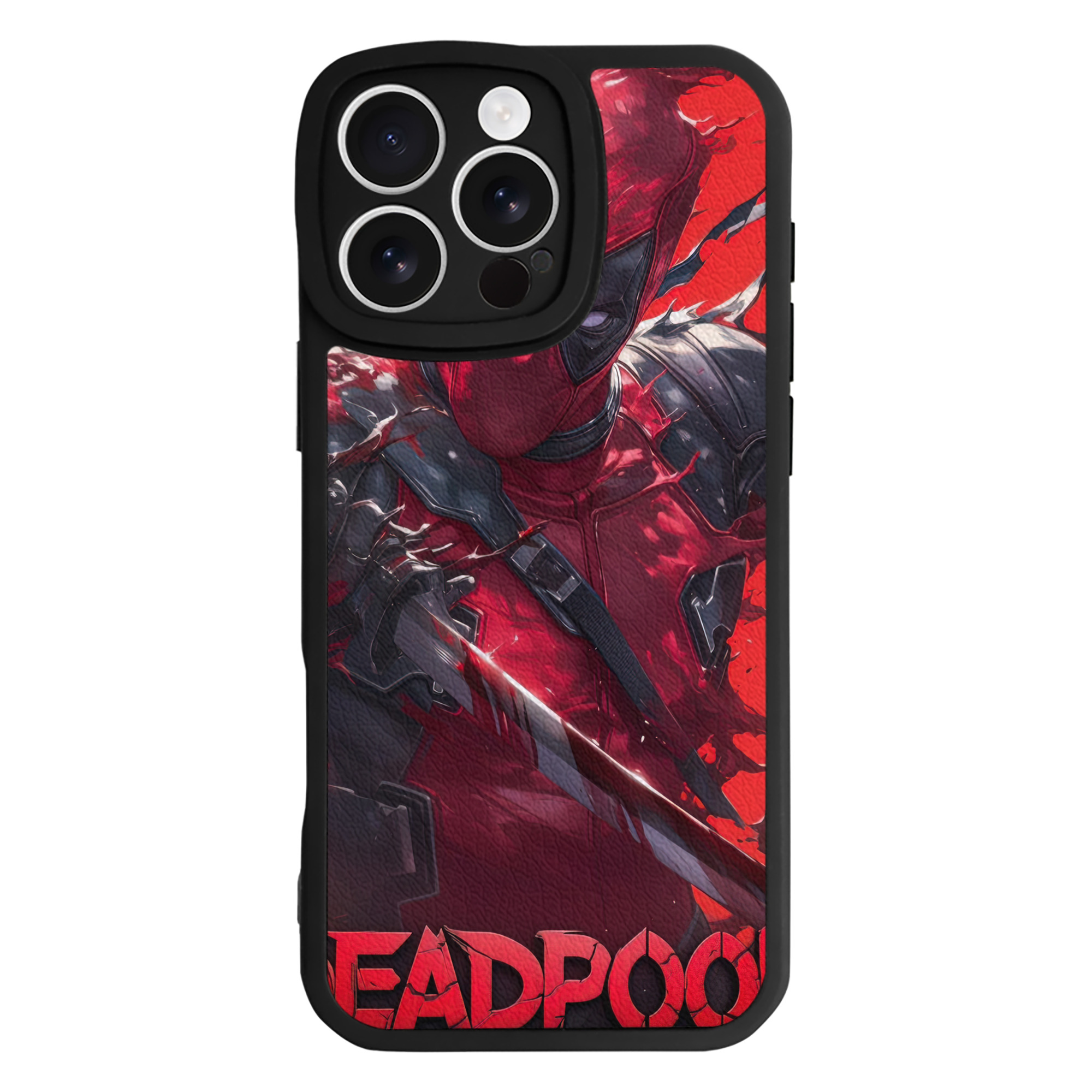 （画像用） Deadpool デッドプール 【iPhone 16シリーズ対応】シリコンスマホケース（レザー調） 材質：シリコン